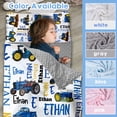 thumbnail image 4 of AOLOA Custom Toddler Nap Mat for Preschool, Personalized Name Kids Nap Mat for Daycare Kindergarten Boys Girls, Sleeping Bag with Pillow Blanket, Thick Padded Rolled Napping Mats, Blue Tractor, 4 of 8