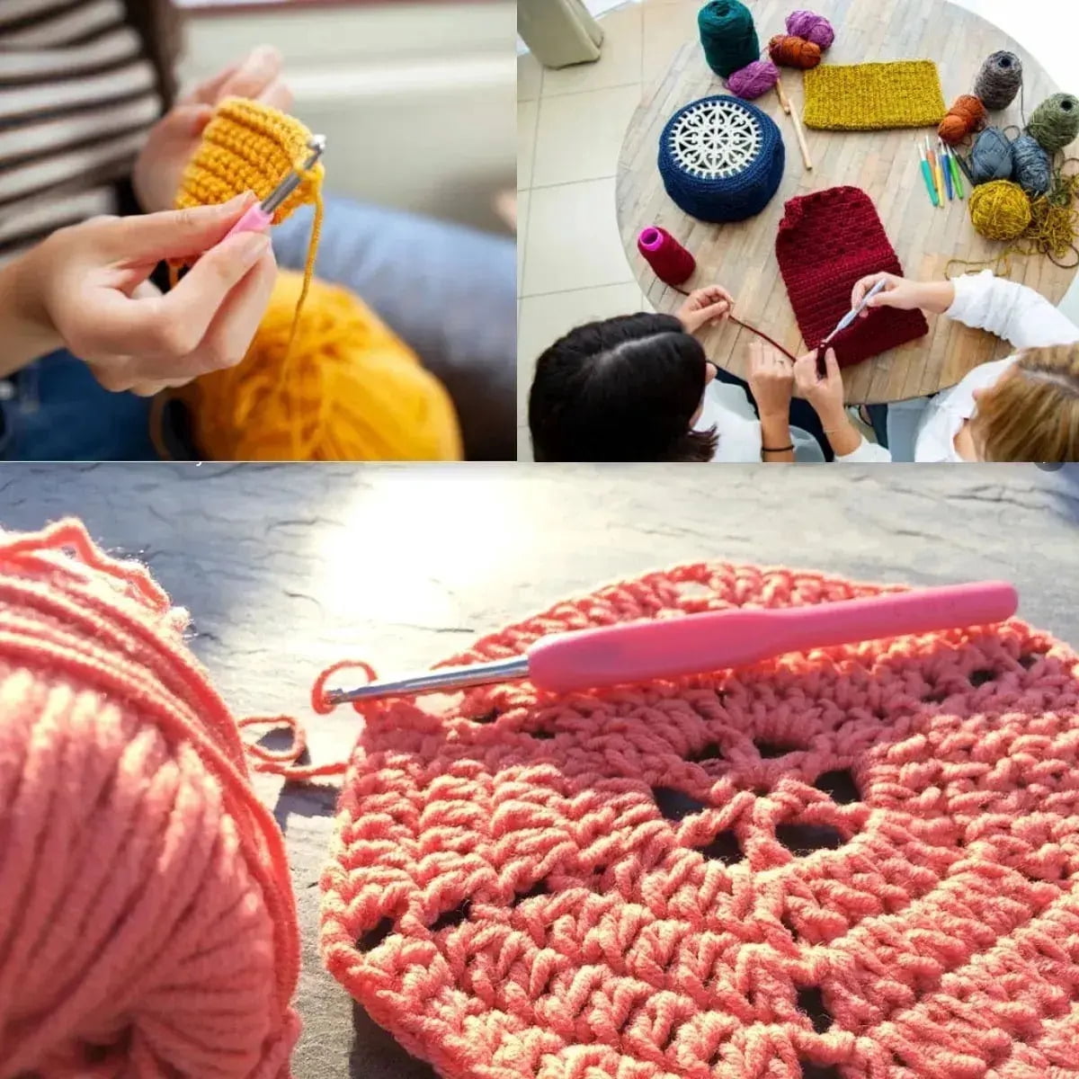Ergonomic knitting hook sets and accessories