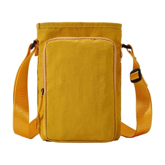 Leodye 1PCS Unisex Washable Fabric Small Crossbody Bag, Multi-compartment Casual Shoulder Bag for Men Women Daily Outing -7.87 * 6.29 * 2.36 in