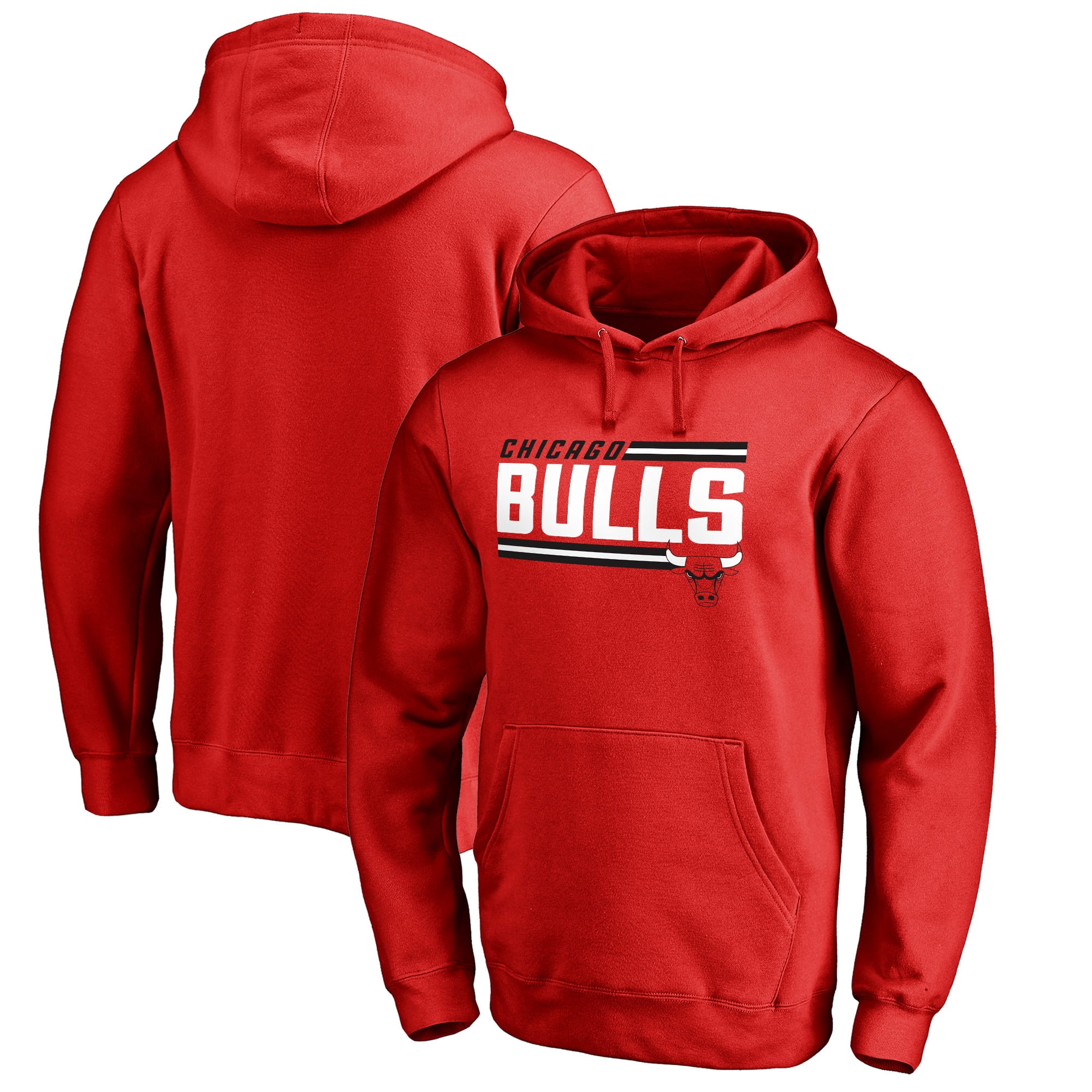 Fanatics - Chicago Bulls Fanatics Branded Onside Stripe Big & Tall Pullover Hoodie - Red 