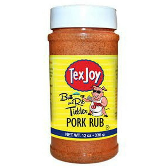 Pack Of 2 TexJoy Butt and Rib Tickler Pork Rub, 12 oz (Package May Vary)