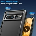 thumbnail image 4 of Protective case for Google Pixel 7 Pro Dual Layer Anti-Drop  Grade Case Heavy Duty Shockproof 360 Full-Body Protective Pixel 7 Pro Phone Cover for Women Men(Black), 4 of 14
