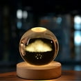 thumbnail image 4 of Gnmfd Crystal Night Light Saturn Solar System Engraved LED Desk Lamp 2.35 Inch Decorative Night Light for Bedroom Living Room Office Study Table Holiday Gift Room Lights, 4 of 6