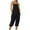 Black, variant on aidice Capri Overalls for Women Summer Casual Eyelet Tie Spaghetti Strap Comfy Cropped Pants Jumpsuits