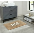 thumbnail image 3 of Jean Pierre "His" 21"x34" Cotton Bath Rug, Linen, 3 of 8