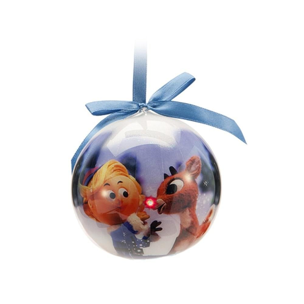 Rudolph The Red Nosed Reindeer Ball Ornament W/Led Light