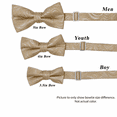 thumbnail image 3 of Men’s Imperial Champagne Formal Satin Pre-Tied Bow Tie by Spencer J’s Signature Satin Collection, 3 of 5