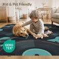 thumbnail image 4 of ODIKA Note Guitar Vinyl Disc Border Shape Motifs Piano Keyboard Music Cd Refined for Living Room, Under Sectional, Family , Non-Slip Flatwoven, 4 of 7