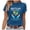 Navy, variant on Womens Tee Tops Autism Awareness Print Soft Breathable Regular Fit Crewneck Short-Sleeve Tee Tops Summer Daily Commute Chic Wear