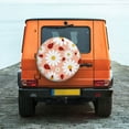 thumbnail image 6 of Yiaed Daisy and Ladybug Print Tire Wheel Cover, Waterproof Spare Tire Cover Fit for Jeep, Truck,Trailer, RV, SUV, Camper and Most Vehicle-17 inch, 6 of 6