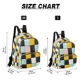 thumbnail image 2 of FORMRS Mini Backpack Purse for Women Travel Daypack Casual Shoulder Bag, Yellow Checkered Pattern, 2 of 7