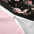 thumbnail image 4 of Homewish Hippie Moon Phase Bedding, Pink Floral Duvet Cover Full for Girls, Pink Reversible 3pcs, 1 Duvet Cover and 2 Pillowcases, 4 of 6