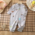 thumbnail image 2 of 18-24 Months Infant Baby Girls Fall Winter Cartoon Printed Romper,Full Snap Front Floral Bodysuit,Thermal Soft Cotton Long Sleeve Baby Jumpsuit for Newborn 12 18 24 Months 2T 3T,Grey, 2 of 5