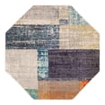 thumbnail image 3 of Unique Loom Vivid Collection Area Rug - Hyderabad (5' 3" Octagon Multi/Beige), 3 of 7