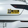 thumbnail image 5 of WIRESTER Caution New Driver Removable and Reusable Car Magnet Sticker Sign Reflective Vehicle Safety Sign for Student Drivers, 9.3 x 3.8" - New Driver Raccoon, 5 of 7
