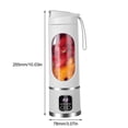 thumbnail image 4 of Extractor Jugo Carga USB Exprimidor Portátil 450 Ml para Viajes Oficina en Casa () Blanco, 4 of 4