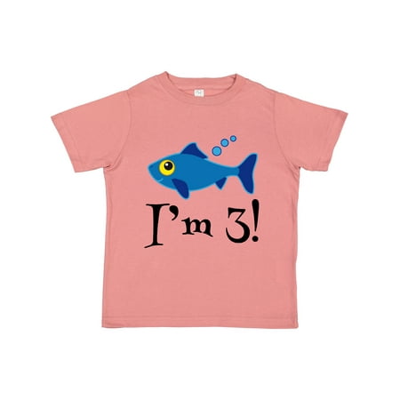 

Inktastic 3rd Birthday Party Fish Gift Toddler Boy or Toddler Girl T-Shirt