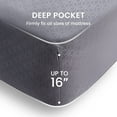 thumbnail image 4 of Sleep Zone Luxury Embossed Twin Bed Sheets Set for Kids, Four-Leaf Clover Pattern Sheet & Pillowcase Sets 3 Piece - Super Soft, Wrinkle Free, Fade Resistant, Deep Pocket 16" (Grey, Twin), 4 of 7