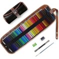 thumbnail image 1 of 48 Professional Colouring Pencils Set With Portable Canvas Pencil Wrap Case, Wood-free Coloured Pencils With Roll Up Canvas Pouch Package For Adults C, 1 of 5