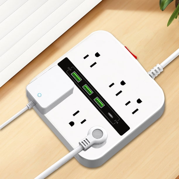 Ganfancp Hogar 2500W de Alta Potencia 3 Usb Interfaz 6-Enchufes Interruptores de Un Botón de Cableado Multifuncional Junta Ofertas Flash 1 X Bloque de Terminales