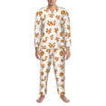 thumbnail image 3 of Lsque Squirrel Playing Pattern Long Sleeve Pajama Set for Men - Soft 2-Piece Sleepwear and Loungewear Set with Pockets, Comfy Nightwear-Large, 3 of 7