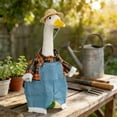 thumbnail image 5 of Goose Cowboy Overalls and Plaid Top Outfit Bundle - Fits Large 23" H Statue, 5 of 8
