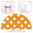 thumbnail image 7 of Cauagu 30" Christmas Tree Skirt Orange And White Polka Dot Pattern Christmas Tree Decorations Tree Mat for Xmas Decorations Occasion Holiday Home Decor -30", 7 of 7