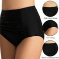 Mlqidk Women High Waisted Bikini Bottoms Tummy Control Swimsuit Bottoms