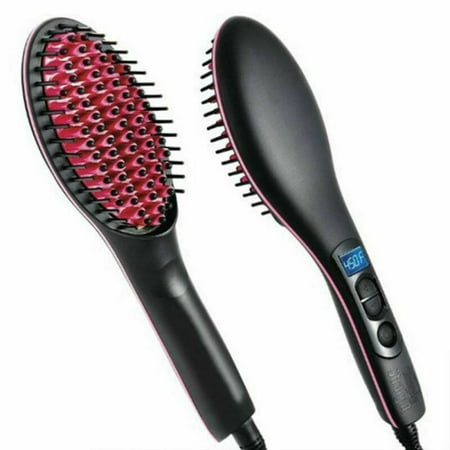 Simply Straight Ceramic Brush Hair Straightener Electric Heating Comb Magic As Seen on TV (Best Brush Straightener For Black Hair)