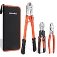 thumbnail image 1 of Juego de cortadores de pernos ValueMax de 3 piezas, muy resistentes, con bolsa de transporte, 1 of 7