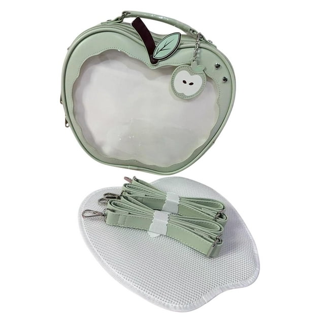 Linda mochila de dibujos animados Funny Bookbag para citas de compras actividades al aire libre diariamente verde