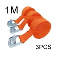 thumbnail image 2 of 3pcs 1 Meter Cargo Straps with Metal Buckle - Quick Release Lashing Tie-Down Belt for Car Roof Rack, Motorcycle, Bicycle, Tow Rope, 2 of 5