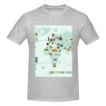 thumbnail image 4 of Bingfone World Travel Map Men'S Loose Fit Short-Sleeve Pocket T-Shirt, 4 of 7