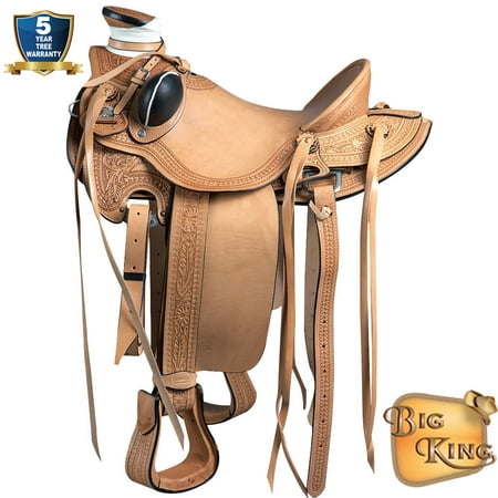 Western Horse Saddle Leather Wade Ranch Roping Tan
