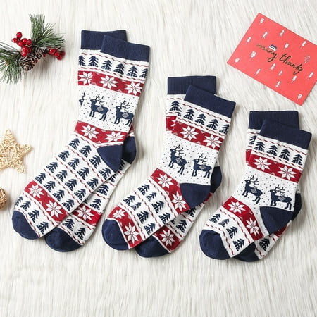 

Daqian Socks for Women Winter 1Pair Children/Adult Christmas Vintage Cashmere Sock Comfortable Socks Fuzzy Socks for Women White S(S)