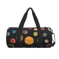 thumbnail image 2 of Fotbe Planets And Their Moons Pattern Foldable Sports Gym Bag with Wet Dry Pocket, Ultralight Travel Bag, Large Capacity Duffel Bag, Splash Proof Carry on Bag, Overnight Bag, Weekender Bag, 2 of 8