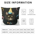 thumbnail image 5 of Black Cat PlushCat Stuffed Animal, Soft Cute Cat PlushieCat Shape Design Pillow for Boys Girls, Sofa Bedroom (Birthday Cat), 5 of 5