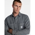 thumbnail image 4 of Kacey Lee Men's Workwear Striped Denim Shirt with Long Sleeves, Sizes S-2XL, 4 of 5