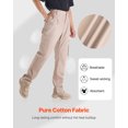 thumbnail image 2 of VEVOR FR Pants for Men Flame-Resistant Cargo Pants Multi-Pockets L Size Khaki, 2 of 9