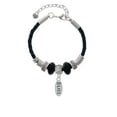 thumbnail image 2 of Delight Jewelry Silvertone Bliss Oval Godmother Celtic Knot Leather Bead Bracelet, 7"+2" Extender, 2 of 4