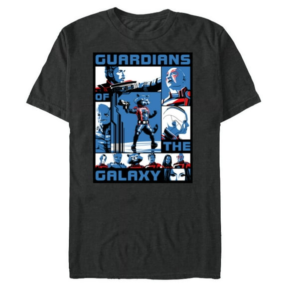 Marvel Guardians of the Galaxy Volume 3 Tri-Color Panels - Short Sleeve Blended T-Shirt for Adults - Customized-Dark Heather