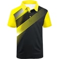 thumbnail image 1 of Adult Polo Shirt Men Short Sleeve Button Polo Tees Basic Black Golf Shirts, 1 of 2