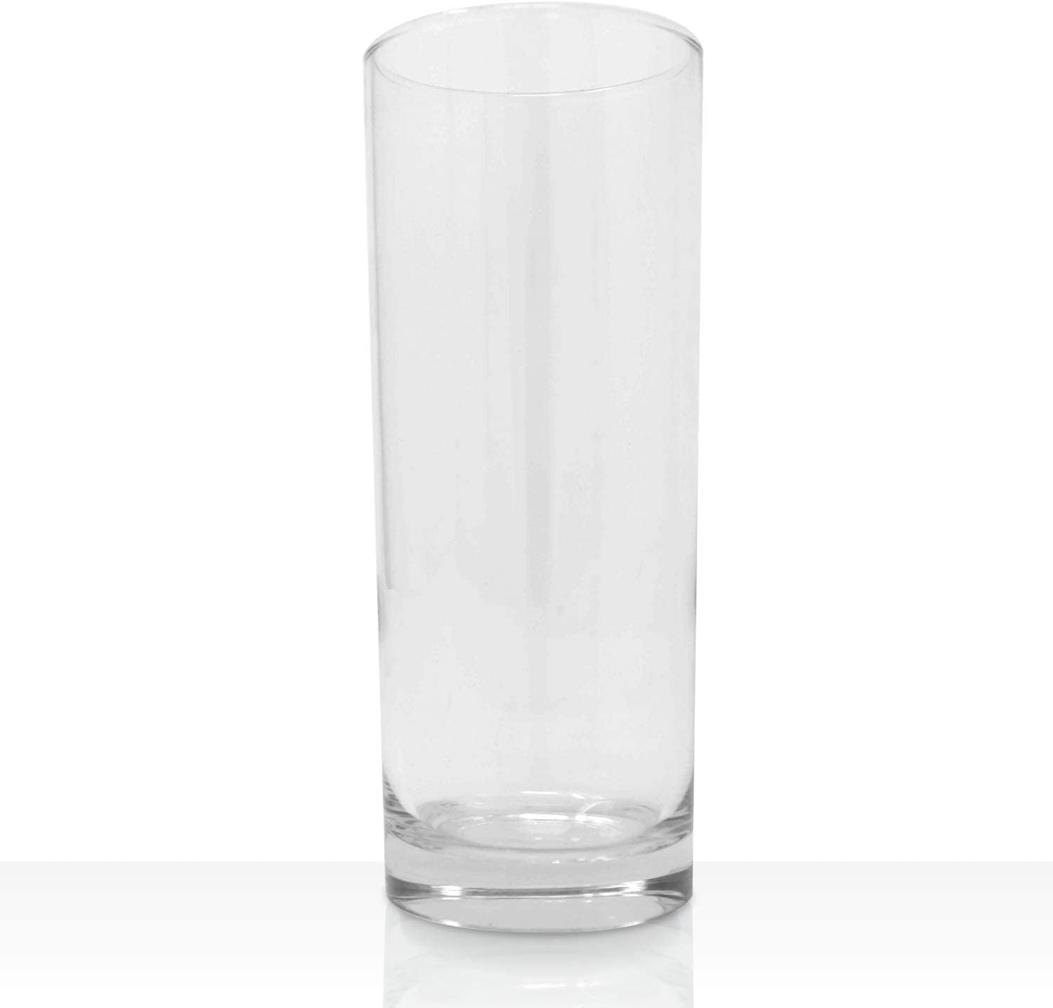 Attractive Bubble Design Highball Glasses Clear Heavy Base Tall