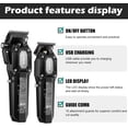 thumbnail image 6 of VGR Professional Hair Clippers for Men, Cordless Barber Clippers and Trimmers Set, Mens Hair Cutting Kit with 10 Guide Combs, USB Rechargeable Haircut Machine for Family, LED Display, Black, 6 of 7
