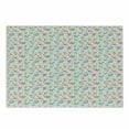 thumbnail image 1 of Leaf Cutting Board, Hand Drawn Doodle Spring Birds on Tree Branches Pastel Hearts Leaves Dots, Decorative Tempered Glass Cutting and Serving Board, Small Size, Multicolor, by Ambesonne, 1 of 1