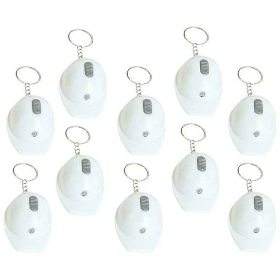 LOLIPPYY 10Pcs Keychain LED Flashlights White Construction Light for Outdoor Use