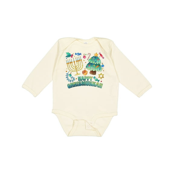 Inktastic Happy Chrismukkah Boys or Girls Long Sleeve Baby Bodysuit
