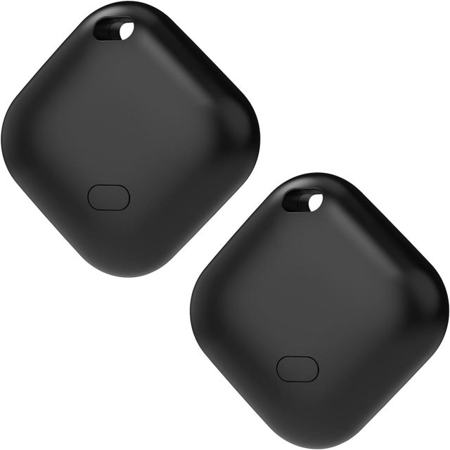Dsseng Key Finder Wallet Tracker Works with Apple Find My (iOS Only) Replaceable Battery Water-Resistant Bluetooth Item Finder for Bags Luggage Pets & Backpack White