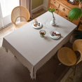 thumbnail image 3 of Mantel de borla beige de rejilla Bohemia, adecuado para mesas de comedor, picnics, cafés, decoración de fiestas de vacaciones, 1PC, 3 of 4
