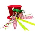 thumbnail image 1 of SIfdSeng Get it Fast Candy Christmas Tree Topper Hat Red Tree Topper Hat with Candy Peppermint Bows Ribbon Ornament Top Hat Christmas Tree Topper for Home Holiday Xmas Tree Decoration, 1 of 4